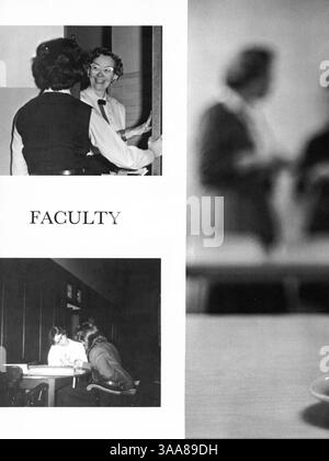 Tatler 63, das Northrop Collegiate Yearbook 1963, erfasst das Leben der Schüler, die Leichtathletik, die akademischen Leistungen und die Vereinsaktivitäten des Schuljahres 1962-1963. Einige Anzeigen wurden ausgelassen. Stockfoto