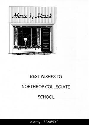Das Northrop Collegiate Yearbook 1963, Tatler 63, zeigt Schüler, Lehrer, Leichtathletik, Clubs und andere bedeutende Veranstaltungen aus dem Schuljahr 1962-1963. Werbung wurde von den Seiten 133-134 und 153-154 entfernt. Stockfoto