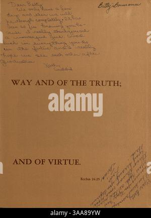 Das Angelus Yearbook 1960 der Akademie der Heiligen Engel gibt einen Überblick über die Schüler, Lehrkräfte, Vereine, Sportmannschaften und Schlüsselveranstaltungen während des Schuljahres 1959-1960 an dieser Bildungseinrichtung. Stockfoto