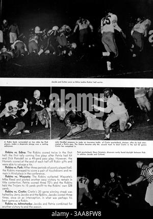 Das Robbinsdale High School Yearbook 1964, „The Robin“, enthält einen detaillierten Überblick über Schulereignisse, Schüleraktivitäten und die Fakultät während des Schuljahres 1963-1964. Stockfoto