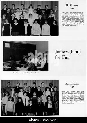 Das Jahrbuch Polaris 64 von der North High School im Jahr 1964 beleuchtet das Studentenleben, Lehrkräfte, Vereine, Leichtathletik und afroamerikanische Beiträge zum akademischen Jahr 1963-1964. Stockfoto