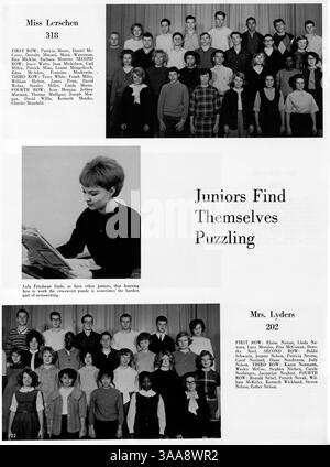 Polaris 64, das Jahrbuch 1964 von North High, dokumentiert das Leben von Schülern, Lehrern, Clubs, Leichtathletik, und afroamerikanische Geschichte im Schuljahr 1963-1964. Stockfoto
