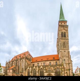 Nürnberg, Deutschland. Sebalduskirche - die älteste evangelisch-lutherische Pfarrkirche in Nürnberg, gotisch Stockfoto