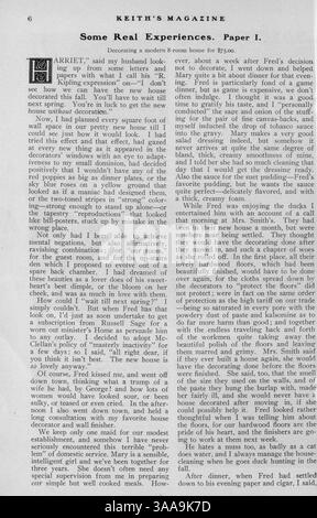 Keith’s Magazine (1902), herausgegeben von Walter J. Keith, enthält zwölf monatliche Ausgaben zu Hausentwürfen, Grundrissen, Baukosten und Artikeln über Inneneinrichtung, Landschaftsgestaltung und Werbung für Baumaterialien. Stockfoto