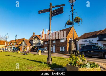 Die Dorfhauptstraße von Chalfont St Giles Stockfoto