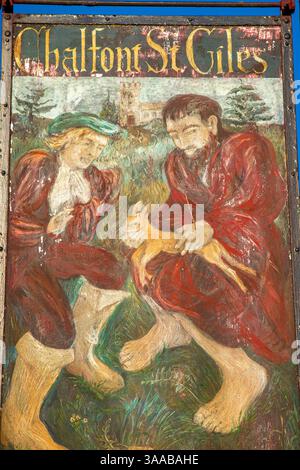 Das Dorfzeichen von Chalfont St Giles Stockfoto