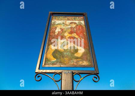 Das Dorfzeichen von Chalfont St Giles Stockfoto