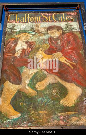 Das Dorfzeichen von Chalfont St Giles Stockfoto