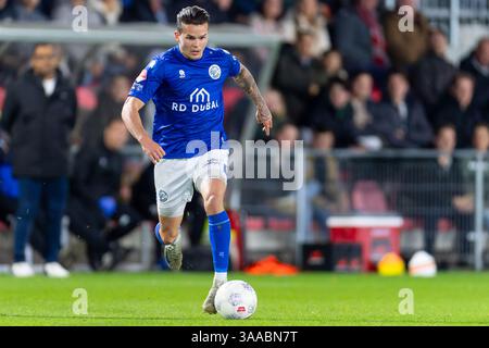 Eindhoven, Niederlande. 31. März 2025. EINDHOVEN, NIEDERLANDE - MÄRZ 31: Byron Burgering vom FC den Bosch im Einsatz beim niederländischen Keuken Kampioen Divisie Spiel zwischen Jong PSV und FC den Bosch auf dem PSV Campus de Herdgang am 31. März 2025 in Eindhoven, Niederlande. (Foto von Joris Verwijst/Orange Pictures) Credit: Orange Pics BV/Alamy Live News Stockfoto