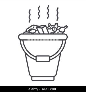 Papierkorb-Symbol-Vektor. Zeichen löschen. Vektorabbildung Stock Vektor