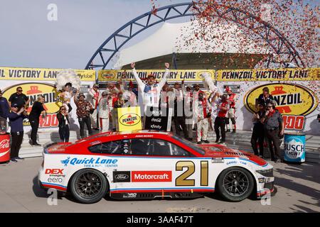Las Vegas, NV, USA. März 2025. JOSH BERRY (21) aus Hendersonville, TN, gewinnt den Pennzoil 400 in Las Vegas, NV. (Kreditbild: © Walter G. Arce Sr./ASP via ZUMA Press Wire) NUR REDAKTIONELLE VERWENDUNG! Nicht für kommerzielle ZWECKE! Stockfoto