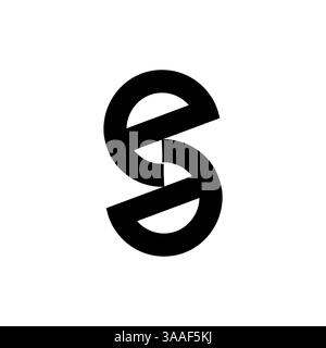 Minimalistisches S- und E-Logo mit auffälligem, modernem Touch. Perfekt für Branding, Technologie und Innovation. Logo-Design-Vorlage, Markenidentität Stock Vektor
