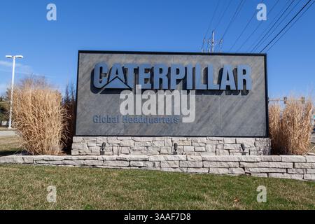 Deerfield, Illinois, USA - 27. März 2022: Globaler Hauptsitz von Caterpillar in Deerfield, Illinois, USA. Stockfoto