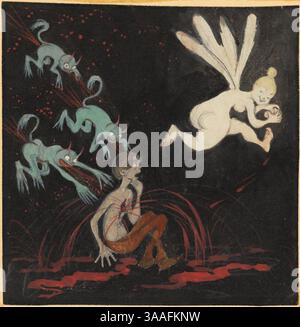 Ivar Arosenius – Das Gebrochene Herz (Selbstporträt) Stockfoto