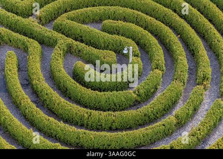 Labyrinth in einem botanischen Garten in Polen Stockfoto
