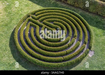 Labyrinth in einem botanischen Garten in Polen Stockfoto