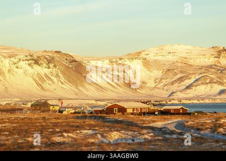 Die wunderschönen Arnarstapi auf der Snaefellsness Halbinsel, Island, Europa, Island, Europa Stockfoto