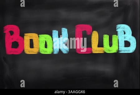 Buch-Club-Konzept Stockfoto