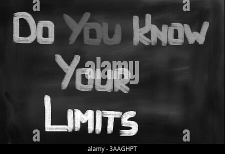 Kennen Sie Ihre Grenzen-Konzept Stockfoto