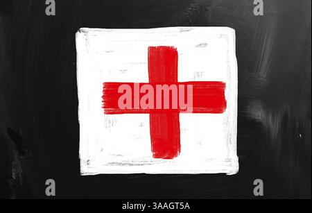 Gesundheitskonzept handschriftlich mit Kreide auf einer Tafel Stockfoto