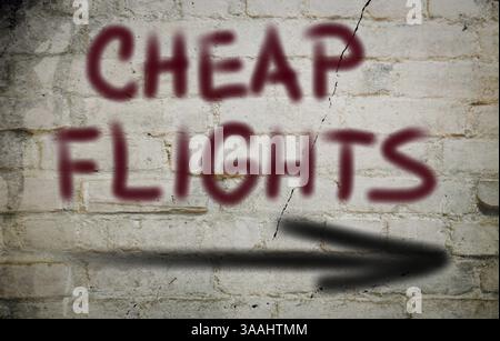 Billige Flüge Konzept Stockfoto