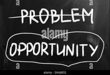 Geschäftsideen mit weißer Kreide auf einer Tafel handschriftliche Stockfoto