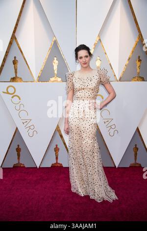 4. März 2018: Hollywood, Kalifornien, USA: Die Phoebe Waller-Bridge kommt auf dem roten Teppich der 90. Oscars im Dolby Theatre in Hollywood an. (Bild: © Michael Baker/AMPAS Via ZUMA Wire/ZUMAPRESS.com) Stockfoto