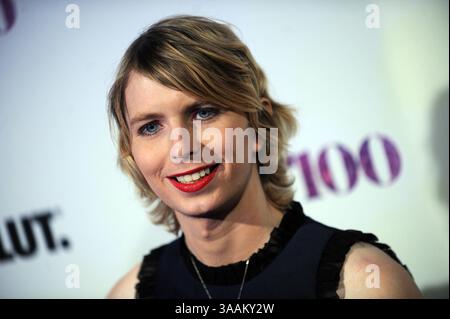 NEW YORK, NY - 9. NOVEMBER: Chelsea Manning nimmt am 9. November 2017 im Altman Building Teil. (Kreditbild: © SMG via ZUMA Wire) Stockfoto