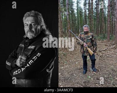 11. Dezember 2017 – Paris, Frankreich – DAN of West Power MC (Club aufgelöst), ist pensioniert und fährt einen HD Road King 2006. (Bild: © Pierre Pankotay/zReportage.com Via ZUMA Wire) Stockfoto