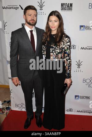 LOS ANGELES, KALIFORNIEN – 10. JANUAR: Jessica Biel, Justin Timberlake, nimmt am 10. Januar 2017 an der Premiere von The Book of Love im The Grove in Los Angeles, Kalifornien Teil... People: Jessica Biel, Justin Timberlake. (Kreditbild: © SMG via ZUMA Wire) Stockfoto
