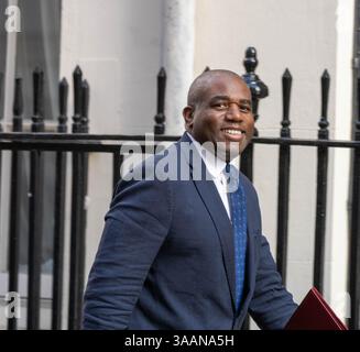 London, Großbritannien. April 2025. David Lammy, Außenminister, kommt zu einer Kabinettssitzung in der Downing Street 10 London. Quelle: Ian Davidson/Alamy Live News Stockfoto