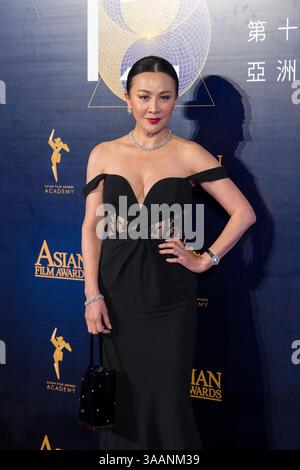 17. März 2018 - Macao, China - die Schauspielerin CARINA LAU aus Hongkong und die diesjährige Richterin der Preise auf dem roten Teppich beim 12. Asian Film Awards 2018, organisiert von der Asian Film Awards Academy, findet im venezianischen Theater im Venetian Hotel Macao statt. (Bild: © Jayne Russell Via ZUMA Wire) Stockfoto