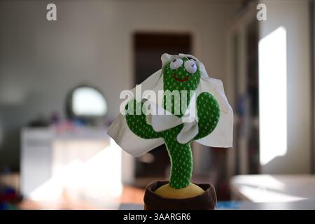 Skånes-Fagerhult, Skåne, Schweden. April 2025. Tanzender Kakteen. Stockfoto