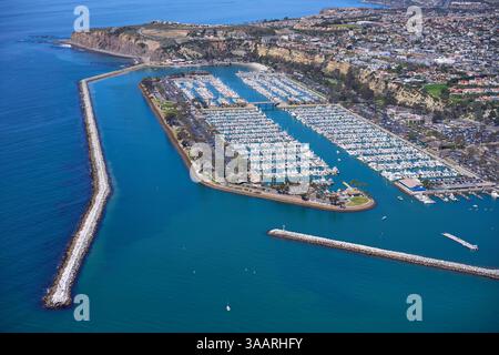LUFTAUFNAHME. Marina von Dana Point. Orange County, Kalifornien, USA. Stockfoto