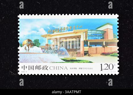 CHINA - CIRCA 2008: In China gedruckte Briefmarken zeigen Boao Forum - Hainan, um 2008 Stockfoto