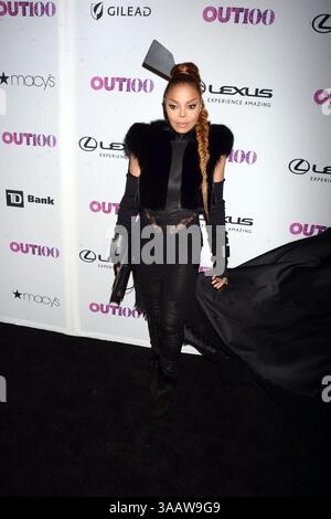 NEW YORK, NY - 9. NOVEMBER: Janet Jackson nimmt am 9. November 2017 in New York City an DER Zeitschrift #OUT100 im Altman Building Teil....People: Janet Jackson. (Kreditbild: © SMG via ZUMA Wire) Stockfoto