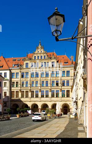 Deutschland, Sachsen, Oberlausitz (Oberlausitz), Görlitz, Altstadt, Untermarkt, neues Rathaus Stockfoto