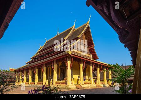 Laos, Vientiane, MwSt. Sisakhet (oder Wat Si Saket), der älteste Tempel in Vientiane, der Anfang des 19. Jahrhunderts erbaut wurde Stockfoto