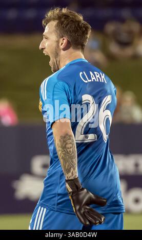 14. April 2018: Annapolis, Maryland, USA - Annapolis, MD - Samstag, 14. April 2018: D.C. United besiegte die Columbus Crew 1-0 in einem MLS-Spiel im Navy-Marine Corps Memorial Stadium. (Bild: © Tony Quinn/ISIPhotos via ZUMA Wire) Stockfoto