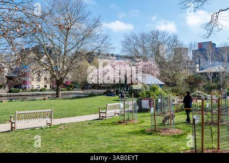 Blick auf den Graham Street Park in Islington, London, Großbritannien Stockfoto