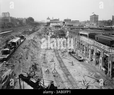 Dezember 2017 - Ausgrabung für Grand Central Terminal, New York City, New York, USA, Detroit Publishing Company, 1908 (Credit Image: © Circa Images/Glasshouse Via ZUMA Wire) Stockfoto