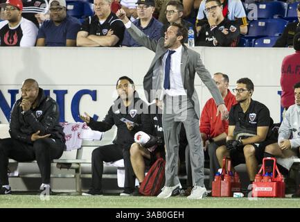 14. April 2018: Annapolis, Maryland, USA - Annapolis, MD - Samstag, 14. April 2018: D.C. United besiegte die Columbus Crew 1-0 in einem MLS-Spiel im Navy-Marine Corps Memorial Stadium. (Bild: © Tony Quinn/ISIPhotos via ZUMA Wire) Stockfoto