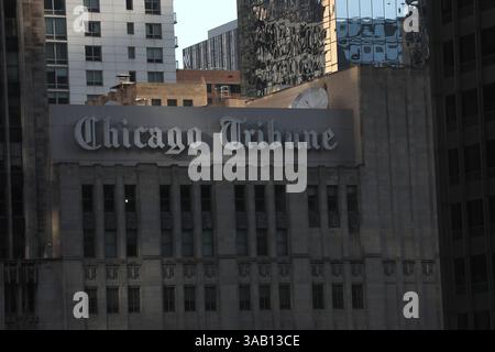 10. April 2018 – Chicago, Il, USA – tronc gab am 6. Mai 2018 bekannt, dass die Chicago Tribune Guild anerkannt werden soll. (Bild: © Nancy Stone/TNS Via ZUMA Wire) Stockfoto