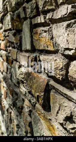 Ziegelmauer in der Stadt Mainz Stockfoto