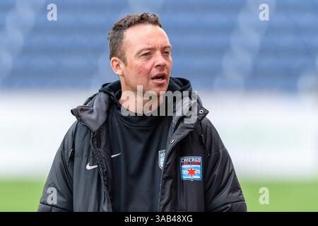 12. Mai 2018 - Bridgeview, Illinois, Vereinigte Staaten - Bridgeview, IL - Samstag, 12. Mai 2018: Chicago Red Stars vs Houston Dash im Toyota Park. (Kreditbild: © Daniel Bartel/ISIPhotos via ZUMA Wire) Stockfoto