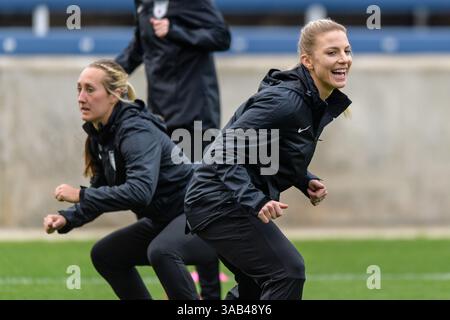 12. Mai 2018 - Bridgeview, Illinois, Vereinigte Staaten - Bridgeview, IL - Samstag, 12. Mai 2018: Chicago Red Stars vs Houston Dash im Toyota Park. (Kreditbild: © Daniel Bartel/ISIPhotos via ZUMA Wire) Stockfoto