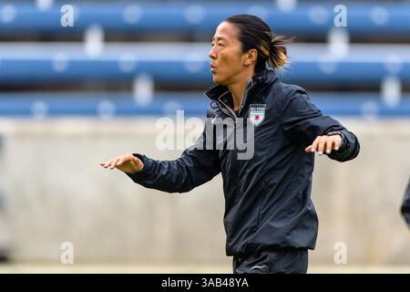 12. Mai 2018 - Bridgeview, Illinois, Vereinigte Staaten - Bridgeview, IL - Samstag, 12. Mai 2018: Chicago Red Stars vs Houston Dash im Toyota Park. (Kreditbild: © Daniel Bartel/ISIPhotos via ZUMA Wire) Stockfoto