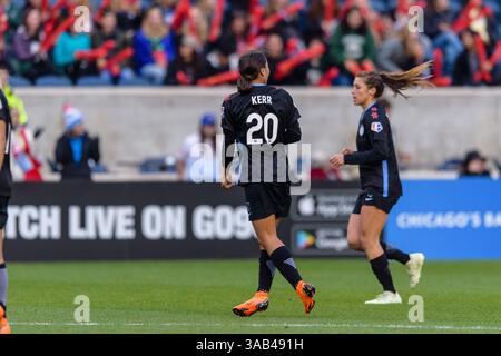 12. Mai 2018 - Bridgeview, Illinois, Vereinigte Staaten - Bridgeview, IL - Samstag, 12. Mai 2018: Chicago Red Stars vs Houston Dash im Toyota Park. (Kreditbild: © Daniel Bartel/ISIPhotos via ZUMA Wire) Stockfoto