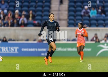 12. Mai 2018 - Bridgeview, Illinois, Vereinigte Staaten - Bridgeview, IL - Samstag, 12. Mai 2018: Chicago Red Stars vs Houston Dash im Toyota Park. (Kreditbild: © Daniel Bartel/ISIPhotos via ZUMA Wire) Stockfoto