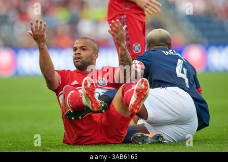 Juni 2018 - IL, USA - Bridgeview, IL - Samstag, 09. Juni 2018: the Chicago Fire spielte die New England Revolution in einem Spiel der Major League Soccer (MLS) im Toyota Park. (Kreditbild: © Robin Alam/ISIPhotos via ZUMA Wire) Stockfoto